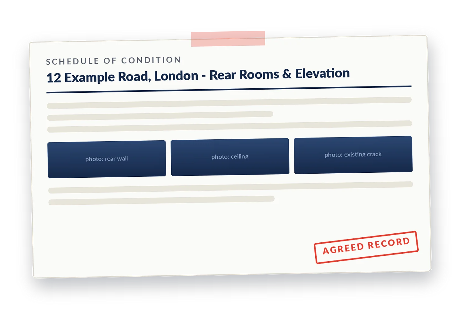 Schedule of Condition Document Preview