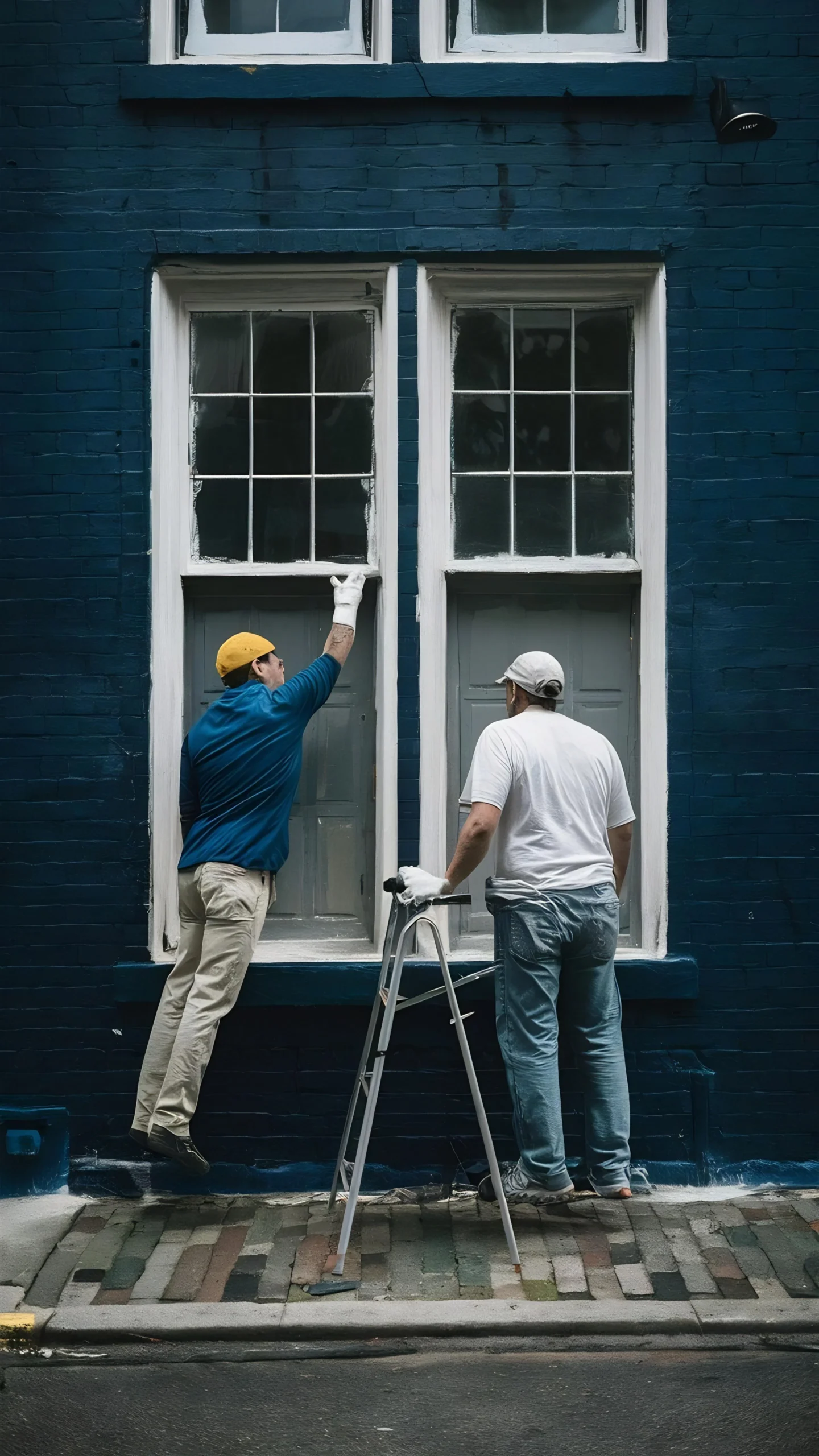 LENIO tradespeople working on the exterior of a London building